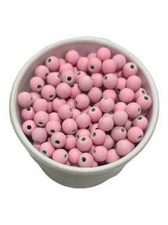 Contas miçanga emborrachado 6mm - cor rose claro 30 gramas