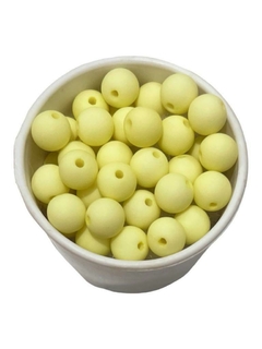 Contas miçanga emborrachado 10mm - cor amarelo bb 30 gramas