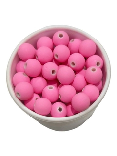 Contas miçanga emborrachado 10mm - cor rosa iogurte 30 gramas