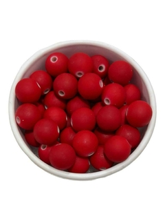 Contas miçanga emborrachado 10mm - cor vermelho 30 gramas