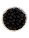 Contas miçanga emborrachado 8mm - cor preto 30gr