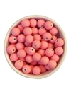 Contas miçanga emborrachado 8mm - cor rosa iogurte 30gr