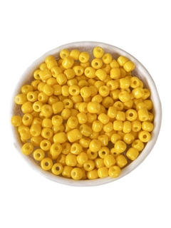 Contas miçangão 4mm - cor amarelo 20 gramas
