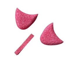 Orelhas Rosa Neon com Tira para encapar Par