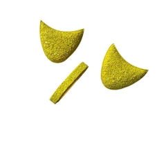 Orelhas Amarelo Neon com tira para encapar
