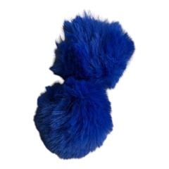 Pompom pelo alto 7cm Azul Royal - 1 Unidade
