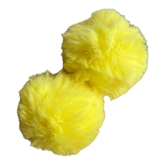 Pompom pelo alto 7cm Amarelo Sol - 1 Unidade