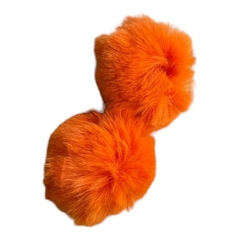 Pompom pelo alto 7cm Laranja - 1 Unidade