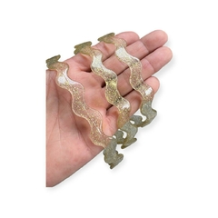 Tiara de Acrilico Ondulada 10 mm Dourada