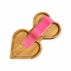Veludo importado 38 mm - Rosa Iogurte no metro