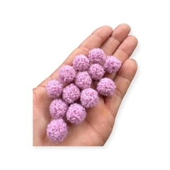 Pompom de Lã rose - 14 un