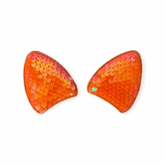 Orelhas de Paetês - laranja par