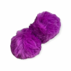 Pompom pelo alto 7 cm Roxo- Unidade -