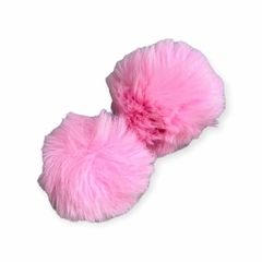 Pompom pelo alto 7cm Rosa iogurte - 1 Unidade