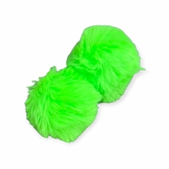 Pompom pelo alto 7cm verde Neon 1 Unidade