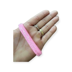 Fita Lurex Esponjosa 10mm - Rosa BB no metro