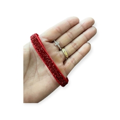 Fita Lurex Esponjosa 10mm - Vermelho no metro