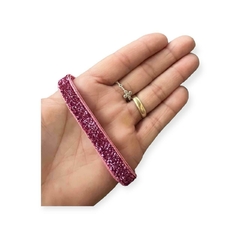Fita Lurex Esponjosa 10mm - Rosa Médio no metro