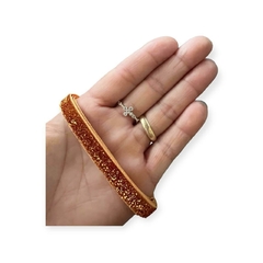 Fita Lurex Esponjosa 10mm - Dourado Escuro no metro
