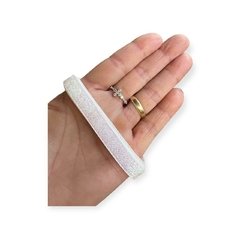 Fita Lurex Esponjosa 10mm - Branco Furta Cor no metro