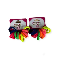 Xuxinha para cabelo 3 cm tons neon com 12 unidades