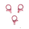 Prendedor Fecho Lagosta de Plástico - Rosa BB 4 Unidade