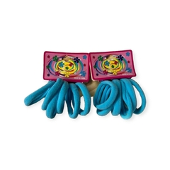 Xuxinha para cabelo azul céu 4 cm com 6 unidades
