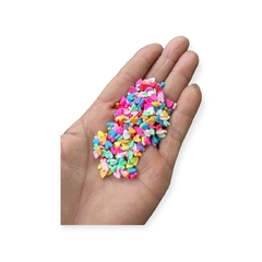 Micro coração de biscuit cores diversos - 10grs