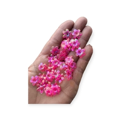 Florzinha Passantes 14mm Rosa pink 15grs
