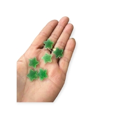 Aplique Jujuba estrela 6 uni verde 1,5 mm
