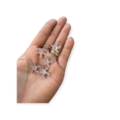 Aplique estrela rosa 6 uni 1,5 cm