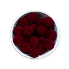 Contas Aveludada 10mm cor vinho 20 gramas