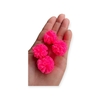 Pompom Poliéster 2,5 cm Rosa neon 6 uni