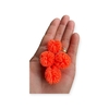 Pompom Poliéster 2,5 cm Laranja Neon 6 uni