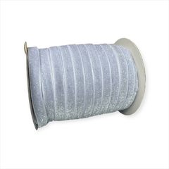 Veludo com Lurex Branco 10mm no metro