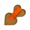 Fita 38mm importada Laranja com pompom no metro