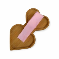 Fita 38mm importada Rosa bb com pompom no metro