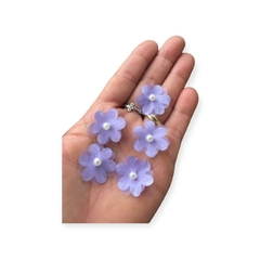 Florzinha Pérola Miolo Lilás 2,5 x 2,5 cm (unidade)