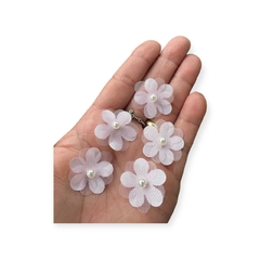 Florzinha Pérola Miolo Rosa bb 2,5 x 2,5 cm (unidade)