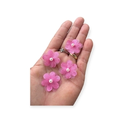 Florzinha Pérola Miolo Rosa Iogurte 2,5 x 2,5 cm (unidade)