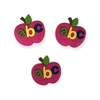 Aplique Emborrachado Escolar maça ABC rosa 3,5X3,5CM - comprar online