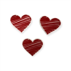 Aplique Coração emborrachado Rabiscado escolar vermelho 3,5CM - comprar online
