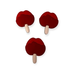 Aplique Emborrachado Maça do amor 3,5x3,5 cm - comprar online