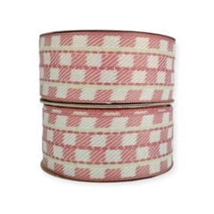 Fitas Sinimbu Xadrez Rose 38mm no metro