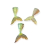 Aplique de Resina Calda de Sereia Multicor com Dourado 3x1cm