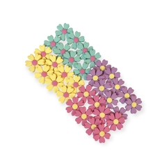 Aplique Emborrachado Flor Pétala Pesponto 4x4cm