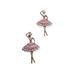 Aplique Bailarina Rosa com Strass unidade 5x7cm
