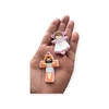 Aplique emborrachado Religioso Jesus e anjinho Rosa 2 unidades 5 x 3,5cm