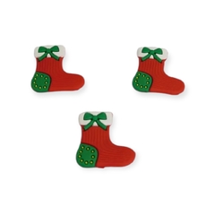 Aplique Emborrachado Natal Bota 3x3,5cm