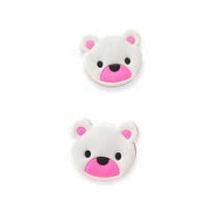 Aplique Emborrachado ursinho focinho rosa Médio 3X3CM